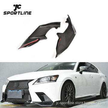 JCSportline Carbon Fiber Front Splitter Flaps for Lexus GS F Sport GS350 GS450h 2012-2015